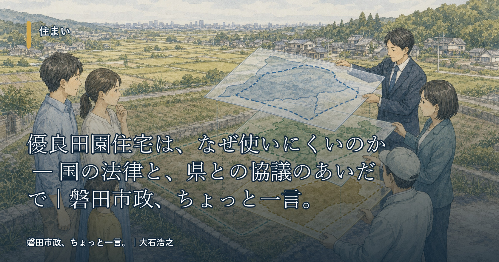 優良田園住宅は、なぜ使いにくいのか ― 国の法律と、県との協議のあいだで｜磐田市政、ちょっと一言。
