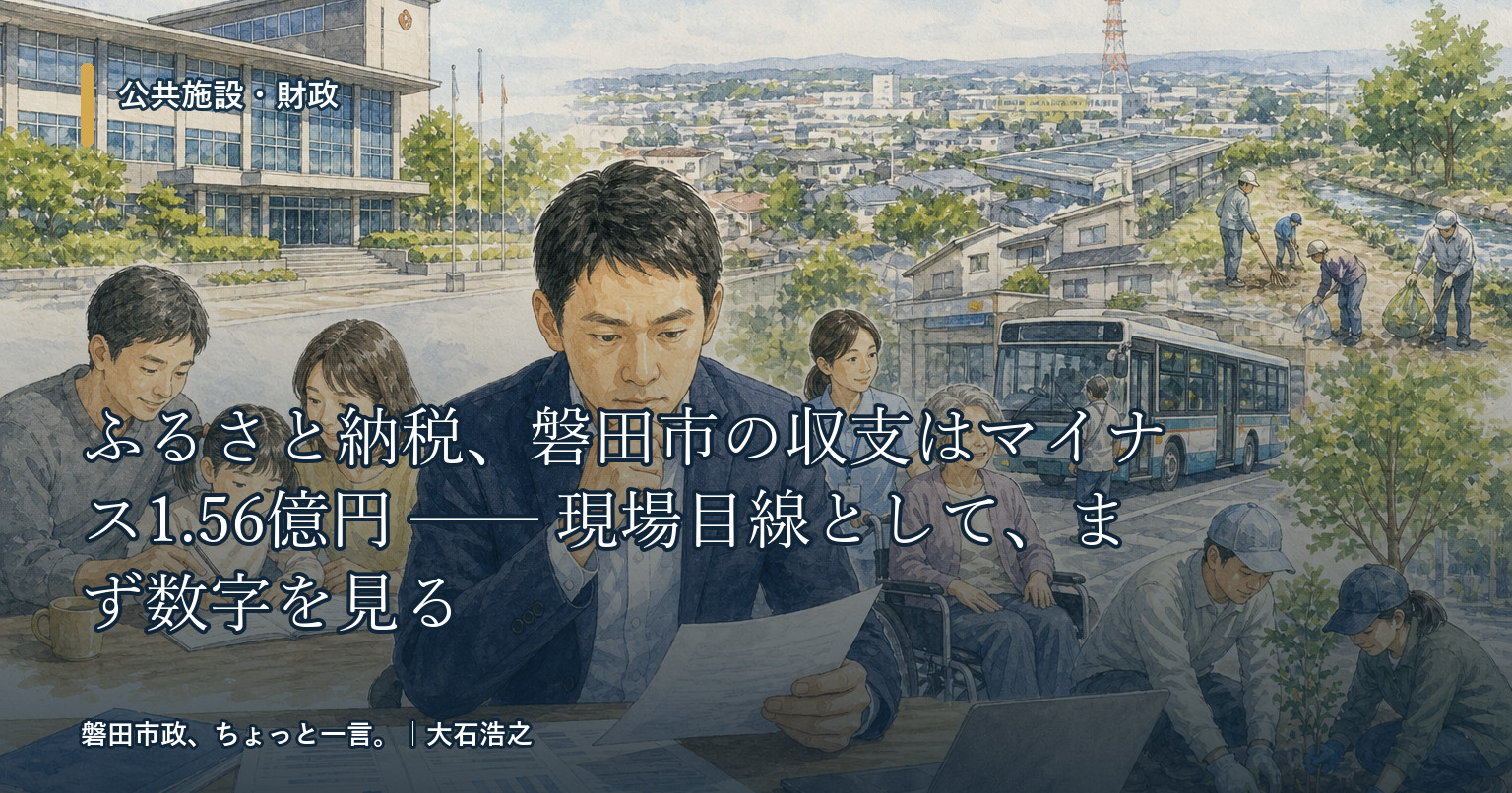 ふるさと納税、磐田市の収支はマイナス1.56億円 ── 現場目線として、まず数字を見る