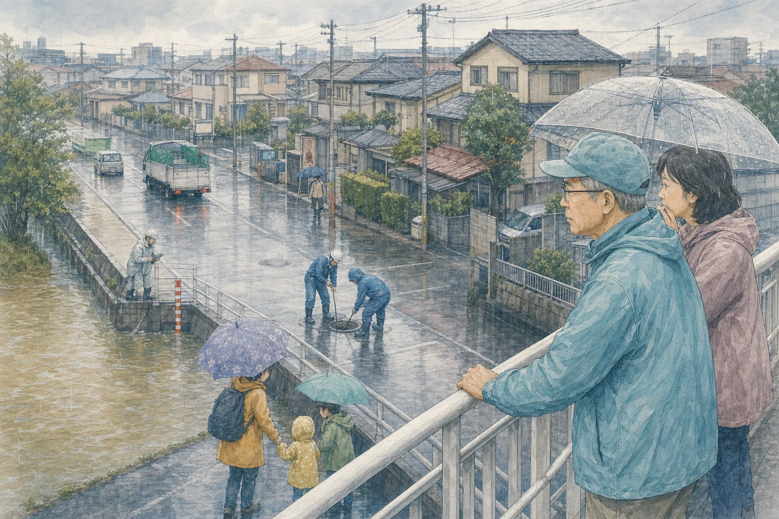 あなたの家は、浸水何センチ？ ― 1月に始まった磐田のデジタルハザードマップを、梅雨の今こそ家族で開こう――記事の論点が地域の日常に現れる場面