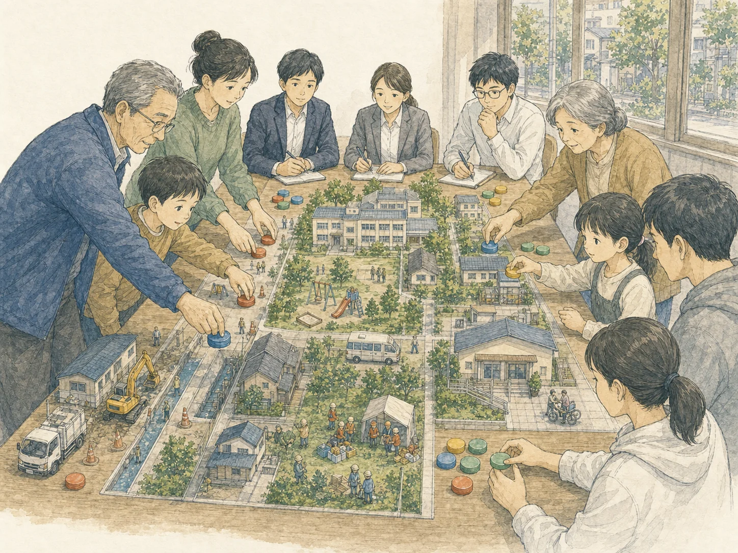 令和8年度磐田市の総予算1,521億3,014万円の内訳。一般会計771億9,000万円、特別会計333億8,000万円、企業会計415億6,000万円。一般会計は全体の約半分にすぎない。