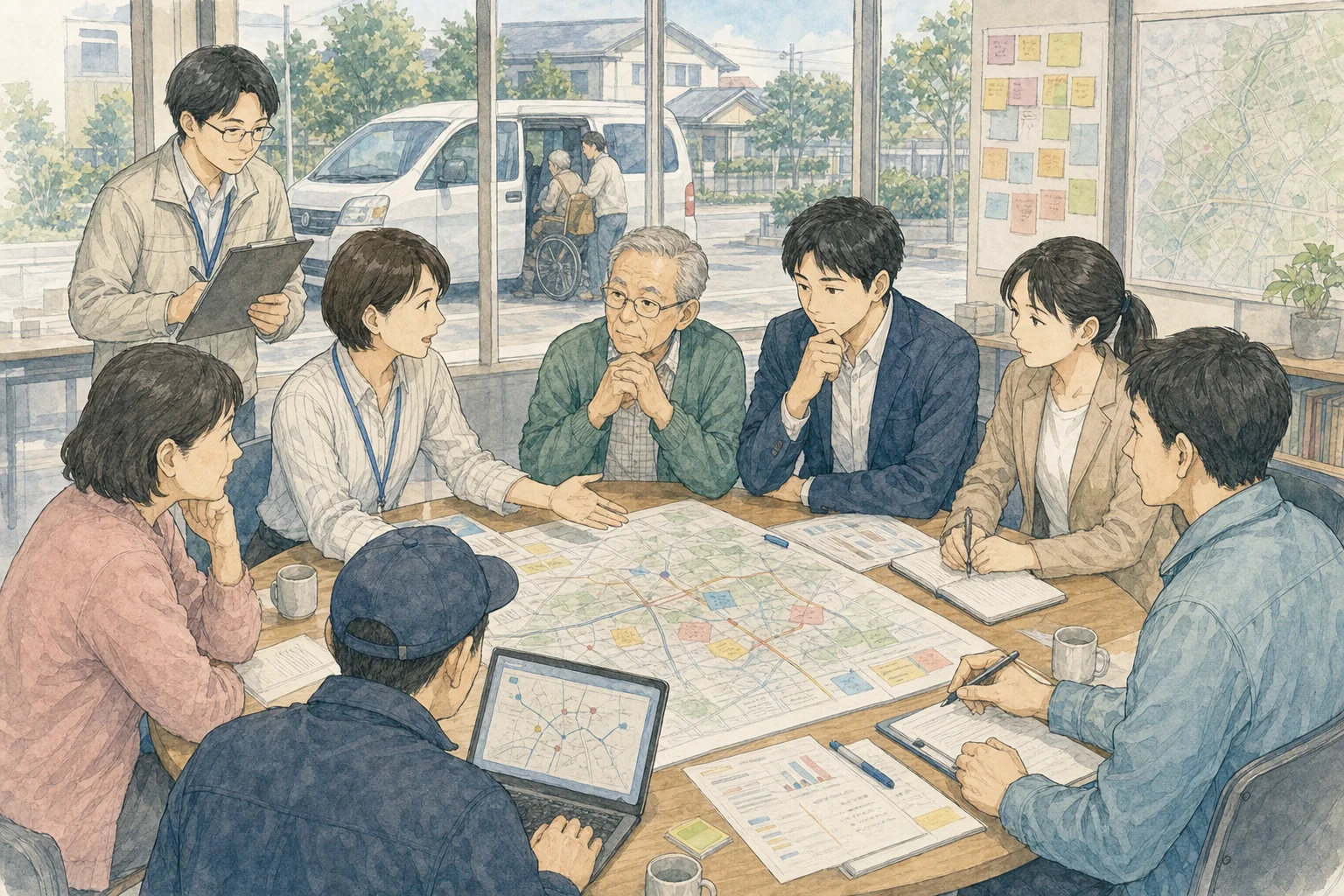 お助け号の8路線一覧。竜洋線（竜タク）、福田線（ふくタク）、豊岡線（ごんタク）、磐田北部線、磐田東部線、磐田南部線、豊田線、磐田中央線。65歳以上の免許返納者は運賃半額。磐田中央線と豊田線は令和7年2月からインターネット予約に対応。