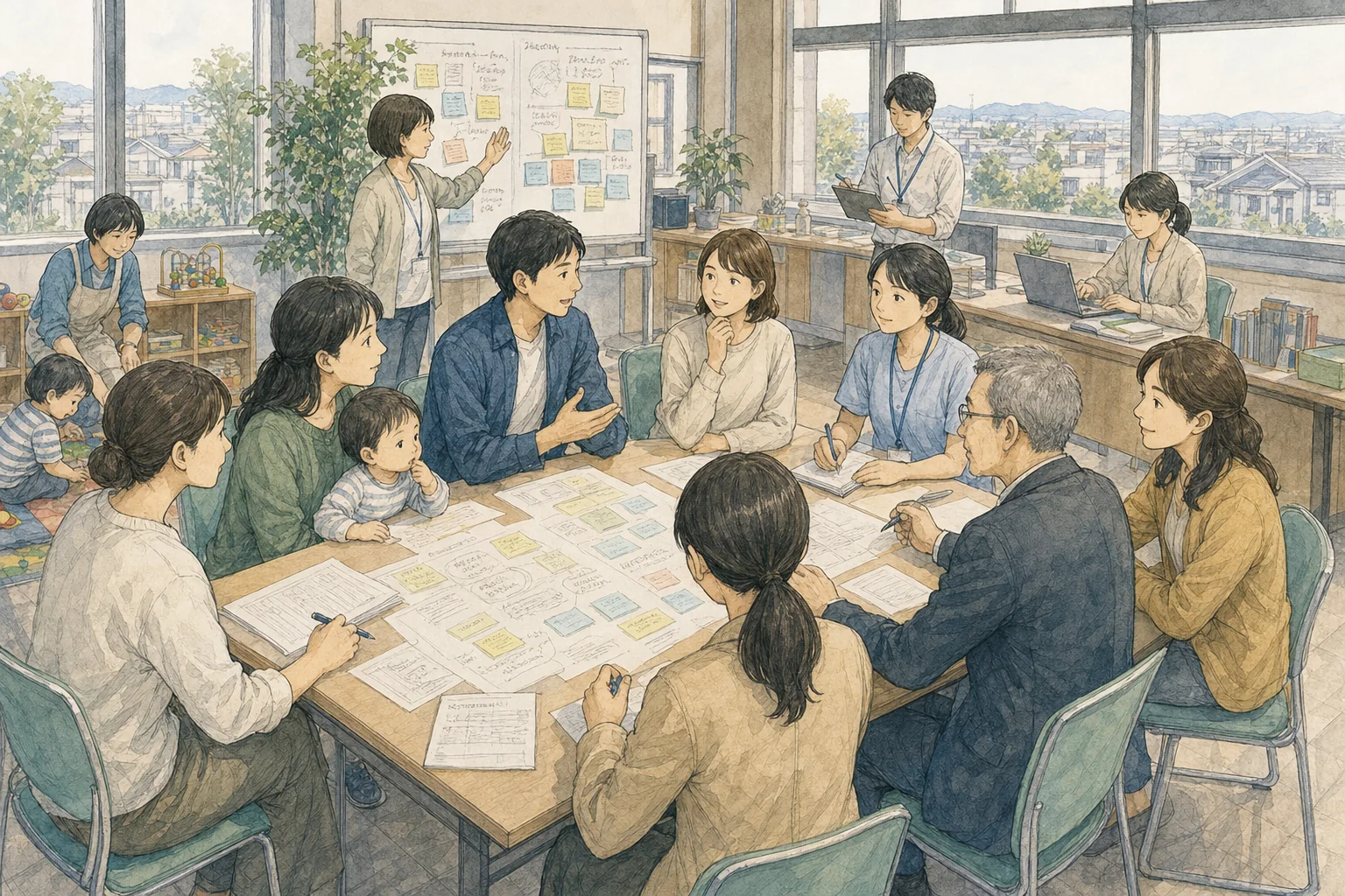 預け先の違いの比較表。認可保育園は保育の必要性（就労など）が必要で恒常的に利用。一時預かりは理由を問わず単発で利用。こども誰でも通園制度は就労を問わず、月10時間までを定期的に利用できる。