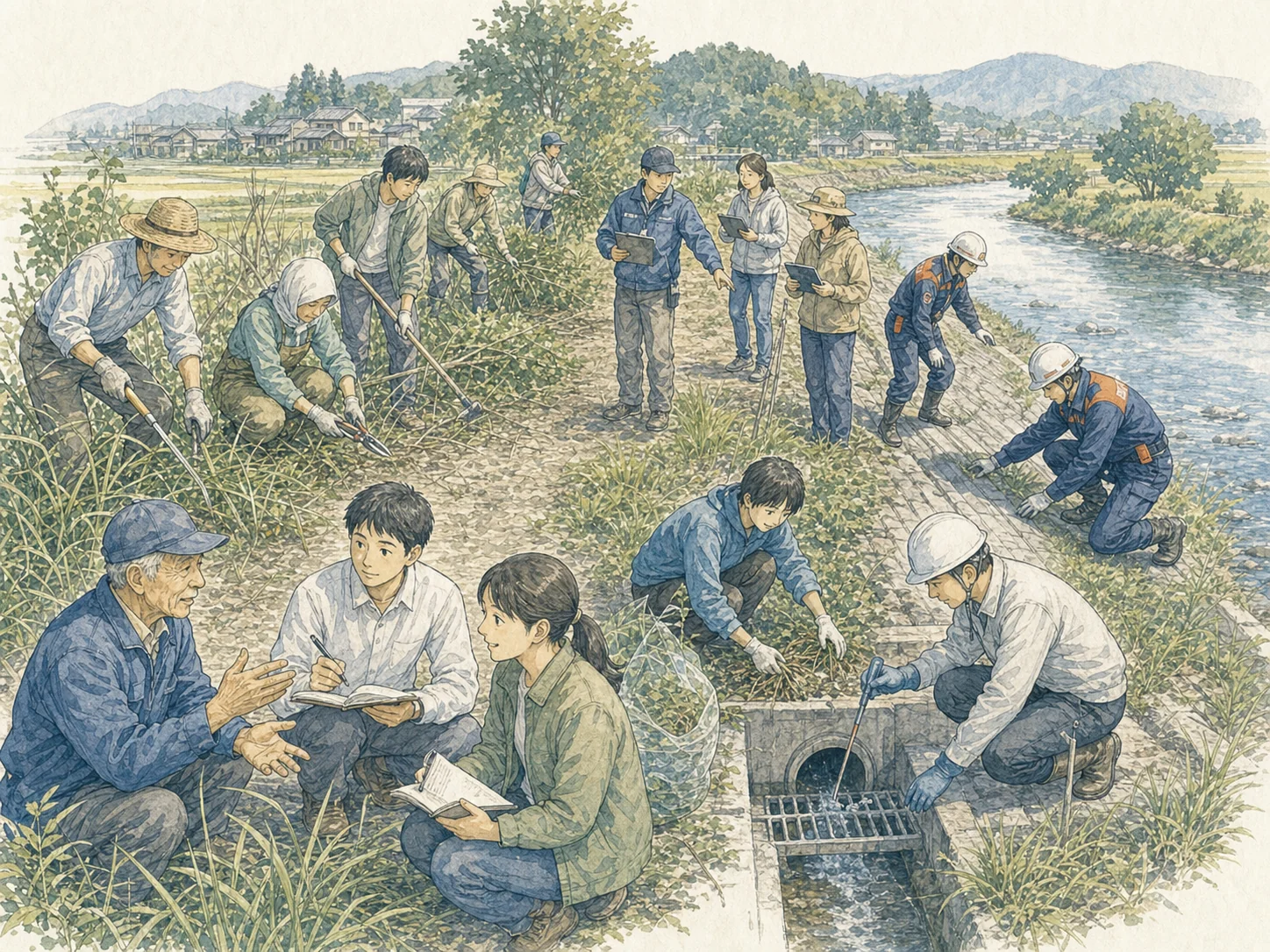 ため池をめぐる二段構えの災害。大きな地震や豪雨は、上流の古いため池の堤を揺らし、決壊すると、下流の家は揺れが収まったあとに水に襲われる。守るための三つの提案。一つ目は担い手を農家だけに背負わせず、市や県が引き取る池、地域で見守る池、役目を変える池を仕分ける。二つ目は相続の入り口でため池と農地の管理の道筋をつけ、所有者不明を防ぐ。三つ目はため池のハザード情報を、池のそばより、むしろ下流の住宅地の人にこそ届ける。