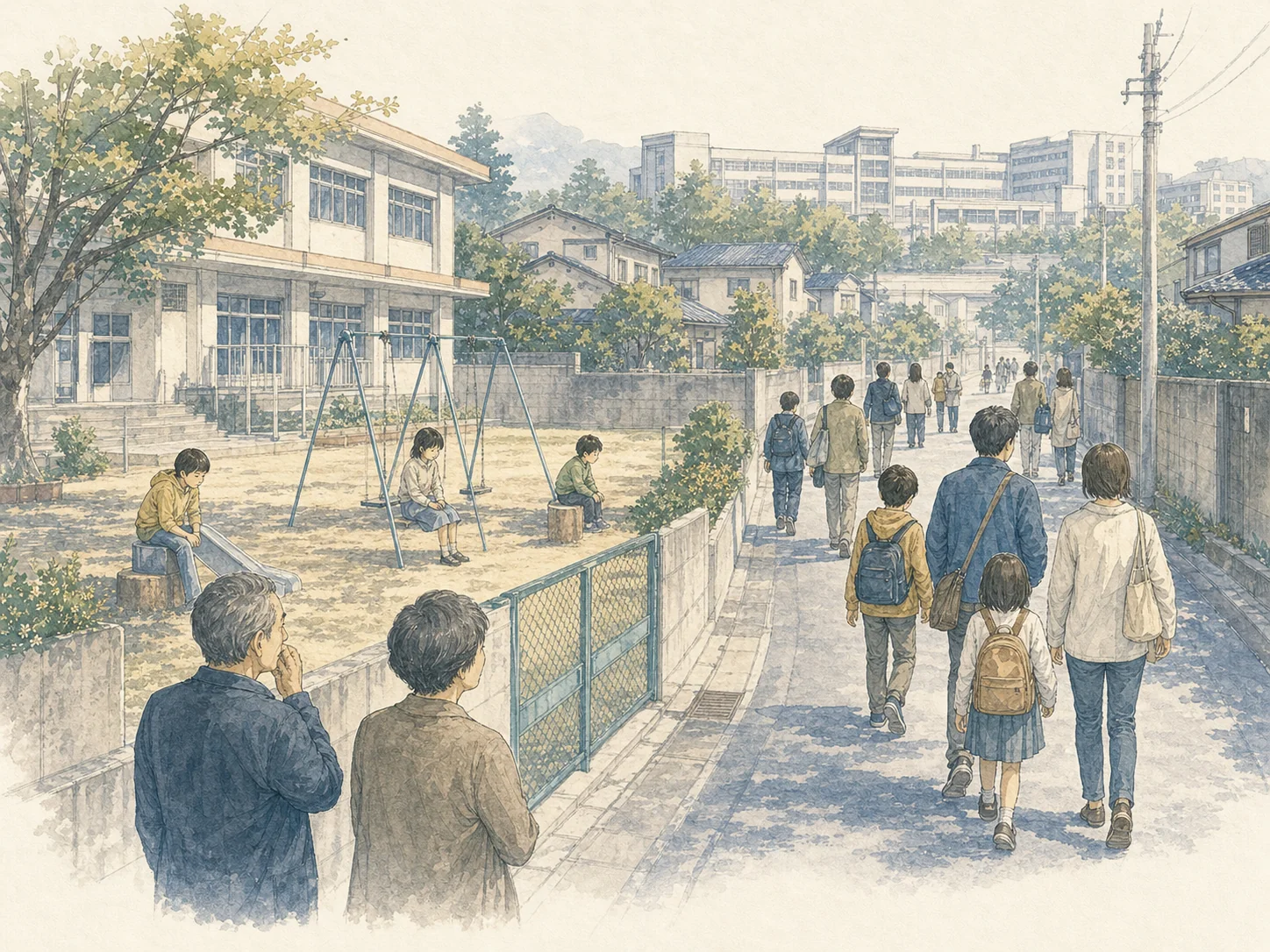千葉県松戸市立常盤平第一小学校で起きたこと。1960年創立で初年度83人、1971年度に最多1621人、いまは全校30人。すぐそばの常盤平団地は最盛期約1万7000人から約6000人に減り高齢化。近くの第二小は361人、第三小は583人。松戸市は学校選択制を採用しており、児童が少ないと保護者が不安になり別の学校を選び、さらに少なくなるという負の連鎖が起きた。入学予定者23人のうち22人が他校を選び、入学したのは1人。市は来年度以降の新入学児童の受け入れ停止を決めた。原因は少子化だけではなかった。