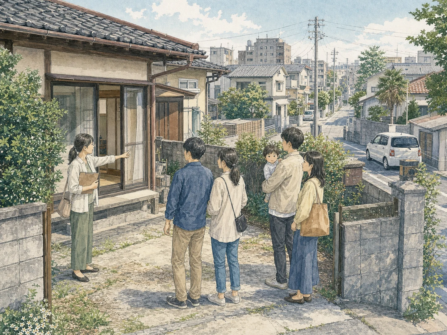 磐田市の既存住宅取得等事業費補助金の仕組みをまとめた図。対象住宅は人が住んだことがあり、現に使用していないか3か月以内に使用しなくなる戸建て、つまり空き家。若者世帯（全員39歳以下）または子育て世帯（中学生以下の子どもが同居）は、市外からの転居で上限150万円、市内転居等で上限100万円。それ以外の世帯はリフォーム費のみで上限50万円。補助対象は建物購入費の10分の1、リフォーム工事費の2分の1、除却費の2分の1。主な条件として、10年間の居住見込み、自治会への加入、市税の滞納がないこと、昭和56年5月末以前の建築は耐震性能基準を満たすこと。予算の範囲内で交付。