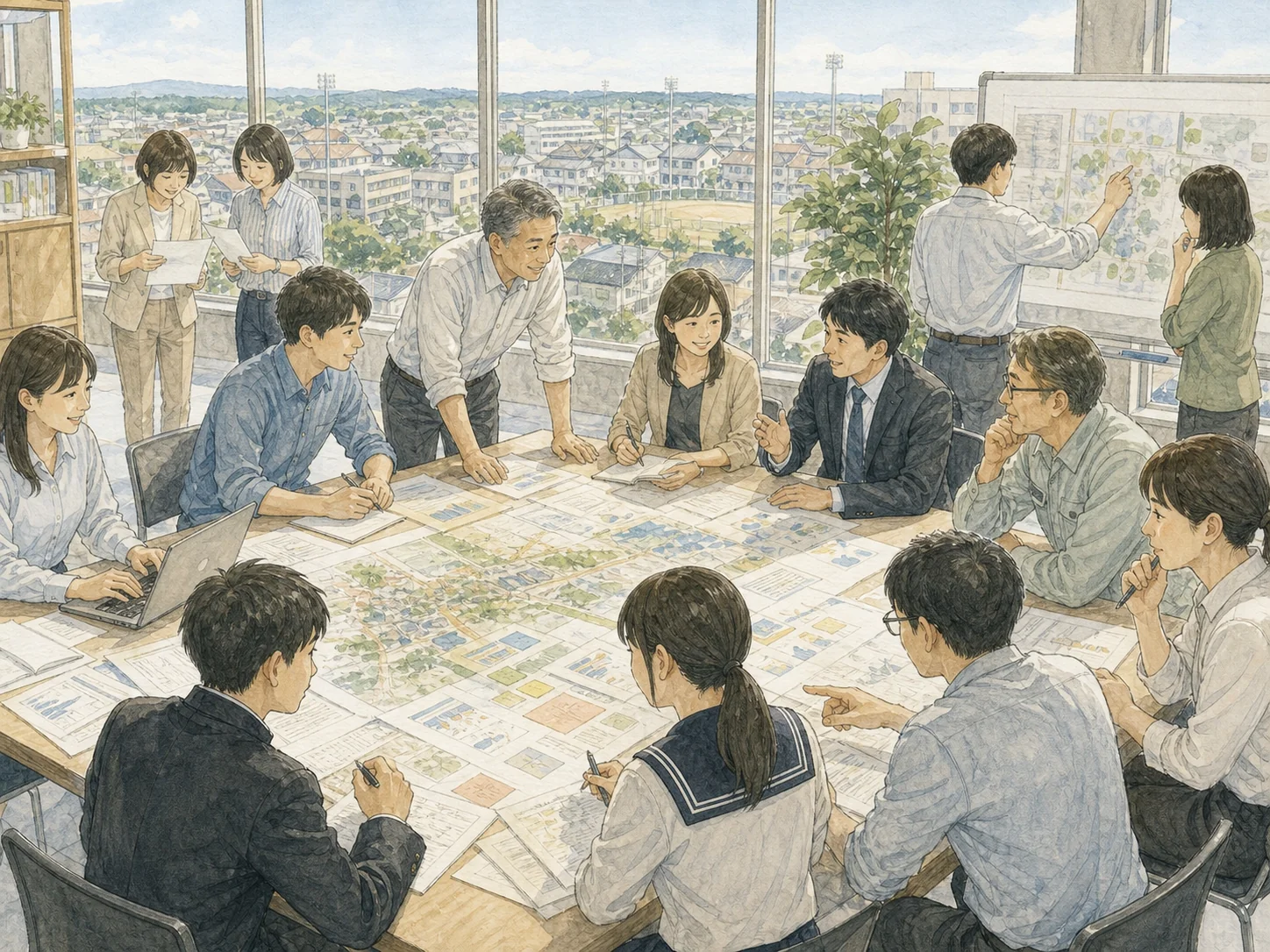 磐田を発展させる覚悟の形と、大人の側の責務をまとめた図。覚悟の形は自由で、磐田に戻って働く、外にいながら知恵や仕事を磐田に返す、起業して磐田に雇用をつくる、いつか何かの形で返すと心に置いておくだけでもよい。一方で大人の側の責務として、戻りたくなるまちと戻れる仕事をつくること、挑戦した子を応援し戻ってきた人を歓迎する空気をつくることを挙げている。覚悟を問うだけで、受け皿をつくらないのは不公平である。