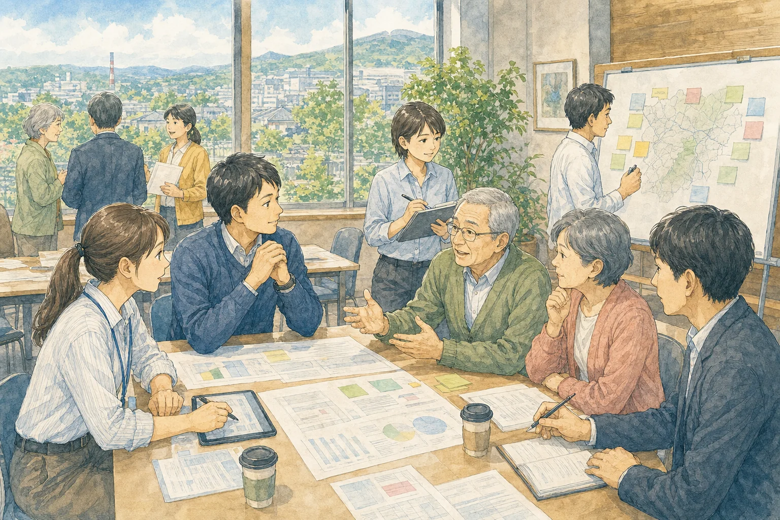 磐田市の国民健康保険税で使える主な軽減をまとめた図。所得に応じた7割・5割・2割の軽減は申請不要。未就学児は均等割が半額で申請不要。18歳未満は子ども・子育て支援金の均等割分が全額軽減で申請不要。産前産後は出産月の前月から4か月間、所得割と均等割が軽減され、申請が必要。倒産・解雇・雇い止めなどの非自発的失業者は前年所得を30パーセントとみなして計算され、申請が必要。災害・疾病・失業など特別な事情で納付が難しいときは相談により減免の可能性がある。