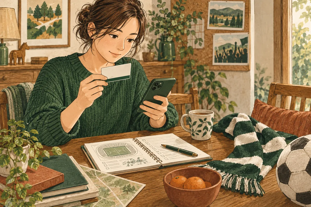 会員証と携帯電話を食卓で確認する保護者。記事内容をもとにしたイメージであり、現地の記録ではありません。